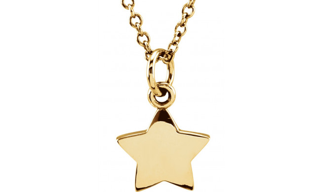 14K Yellow Tiny Poshu00ae Star 16-18 Necklace - 857851001P