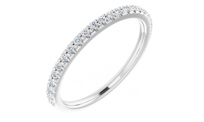 14K White 1/5 CTW Diamond Band for 6x6 mm Cushion Ring - 12214560004P