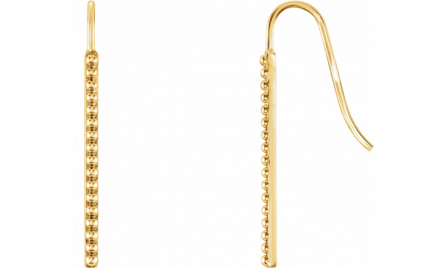 14K Yellow Beaded Earrings - 86499601P