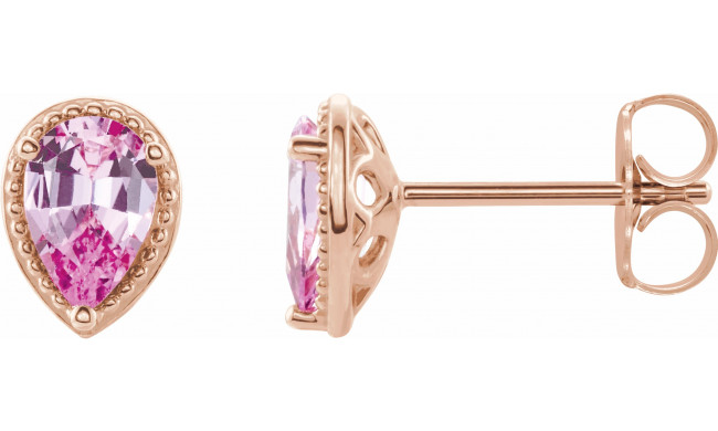 14K Rose Pink Sapphire Earrings - 86796602P