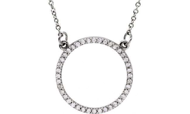 14K White 1/6 CTW Diamond 16 Necklace - 84155104P