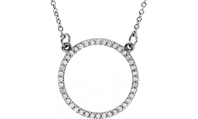 14K White 1/6 CTW Diamond 16 Necklace - 84155104P