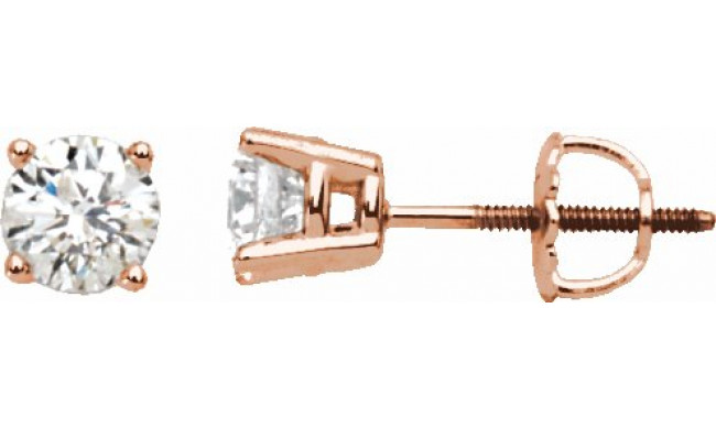 14K Rose 1/3 CTW Diamond Stud Earrings - 6753560047P