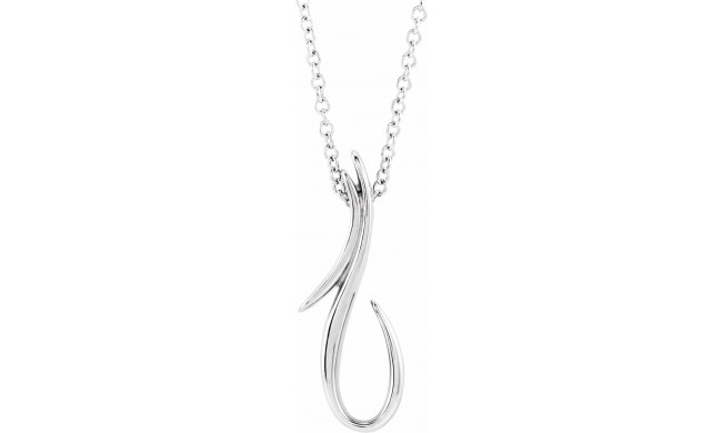 14K White Freeform 16-18 Necklace - 86734600P