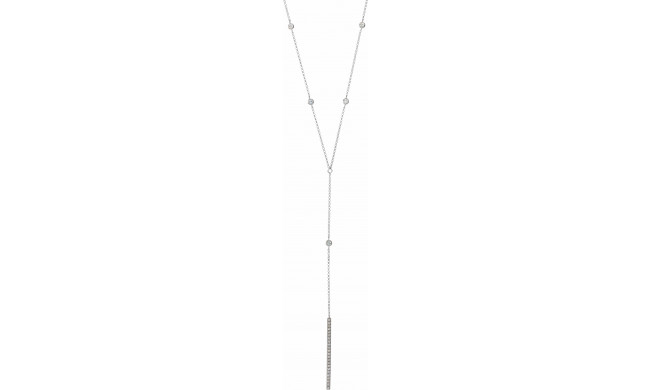 14K White 1/3 CTW Diamond Y 15-17 Necklace - 65346660000P