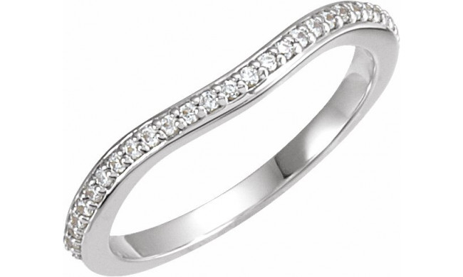 14K White 1/10 CTW Diamond #1 Band for 5.5 mm Square Engagement Ring - 67785105P