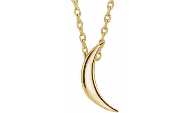 14K Yellow Crescent 16-18 Necklace - 86607601P