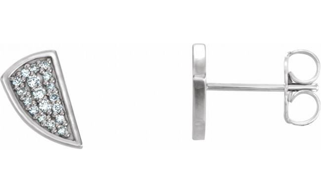 14K White 1/10 CTW Diamond Earrings - 86465600P