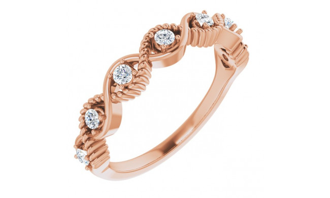 14K Rose 1/5 CTW Diamond Stackable Ring - 720466034P