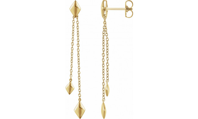 14K Yellow Chain Earrings - 65233960001P