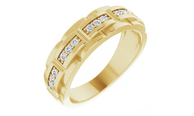 14K Yellow 1/4 CTW Diamond Pattern Ring - 9860603P