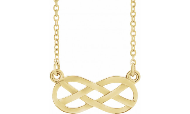 14K Yellow Infinity-Inspired Knot Design 18 Necklace - 86312102P