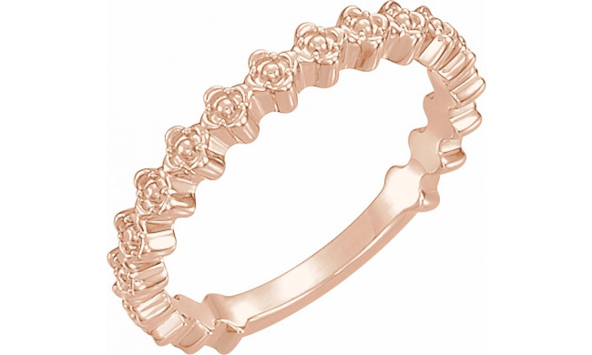 14K Rose Clover Stackable Ring - 51697103P
