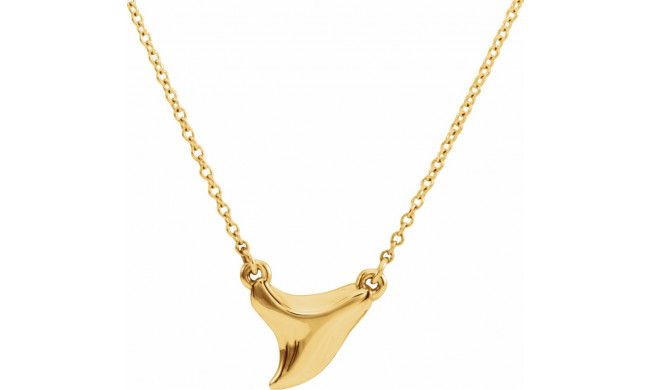 14K Yellow Shark Tooth 16-18 Necklace - 86451102P