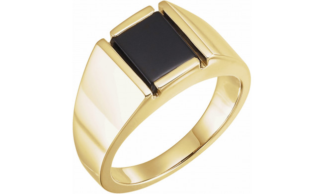 14K Yellow Onyx Bezel-Set Ring - 60691209270P