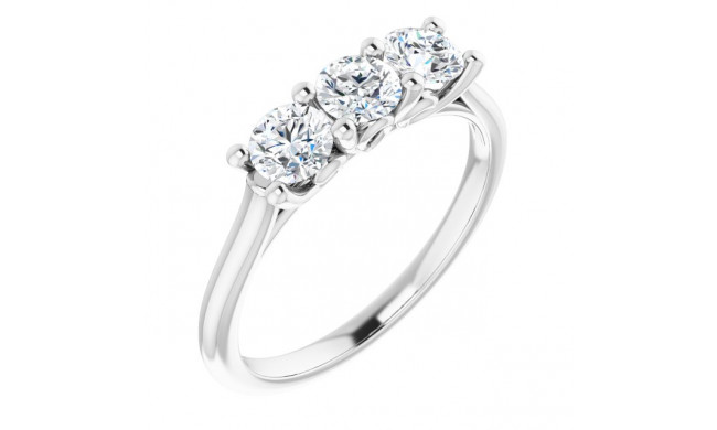14K White 4.1 mm Round 3/4 CTW Diamond Engagement Ring - 12307960004P