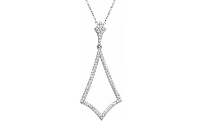 14K White 1/4 CTW Diamond 18 Necklace - 65198060000P