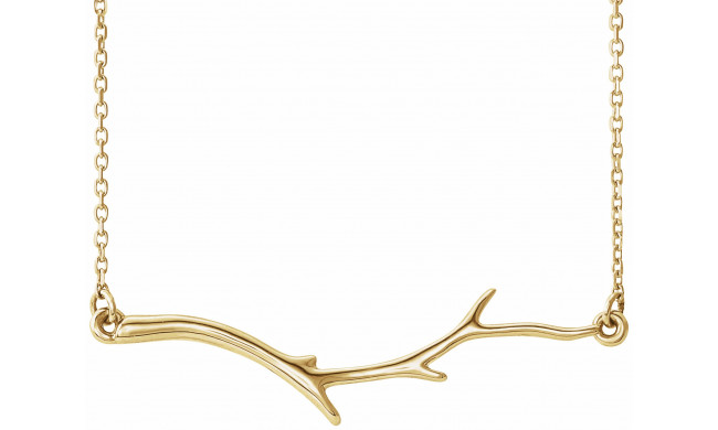 14K Yellow Branch Bar 16-18 Necklace - 86311102P