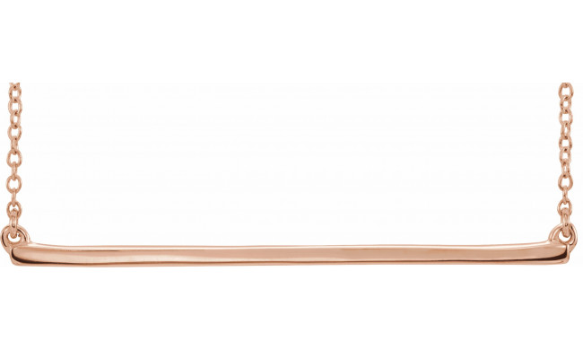 14K Rose Straight Bar 18 Necklace - 860481002P