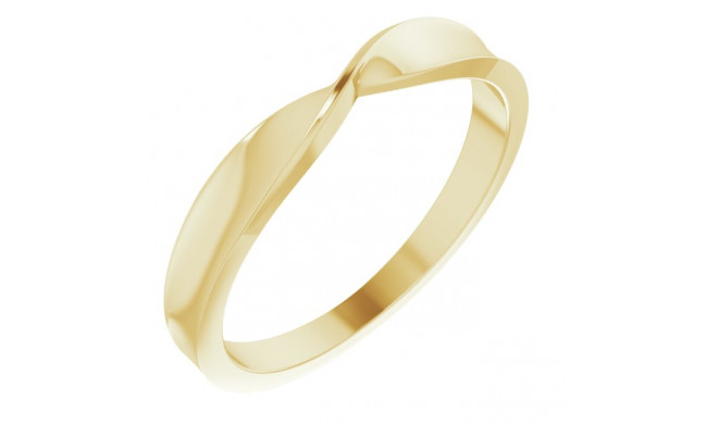 14K Yellow 3 mm Stackable Twist Ring - 51734102P