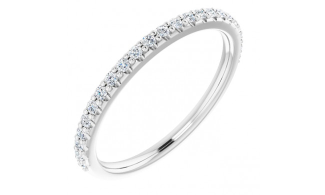 14K White 1/4 CTW Diamond Band for 7x7 mm Cushion Ring - 12214560000P