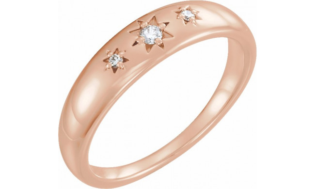 14K Rose .05 CTW Diamond Starburst Ring - 123182602P