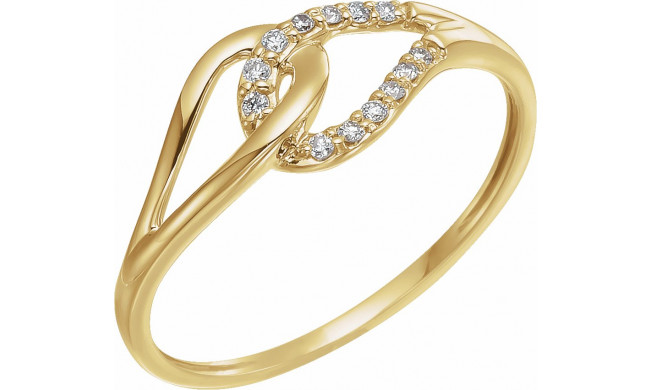 14K Yellow .08 CTW Diamond Ring - 65224260000P