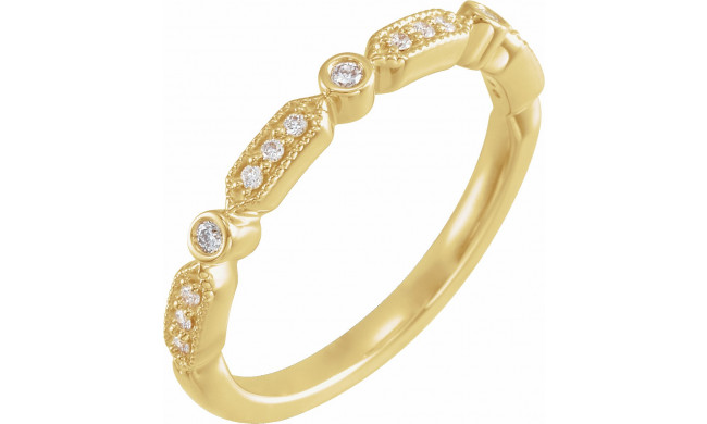 14K Yellow 1/8 CTW Diamond Anniversary Band - 653557600P