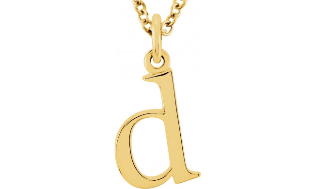 14K Yellow Lowercase Initial d 16 Necklace - 8578070009P