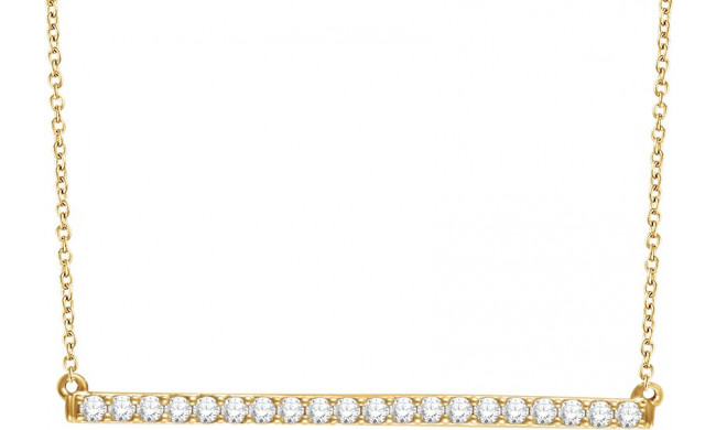 14K Yellow 1/2 CTW Diamond Bar 16-18 Necklace - 65108460006P