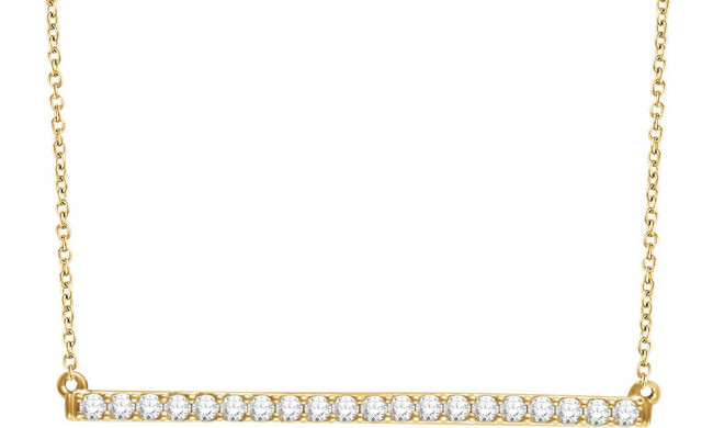 14K Yellow 1/6 CTW Diamond Bar 16-18 Necklace - 65108460000P