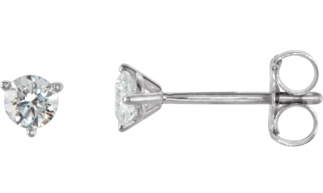 14K White 1/4 CTW Diamond Stud Earrings - 6623360084P