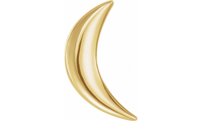 14K Yellow Crescent Moon Single Earring - 86846102P