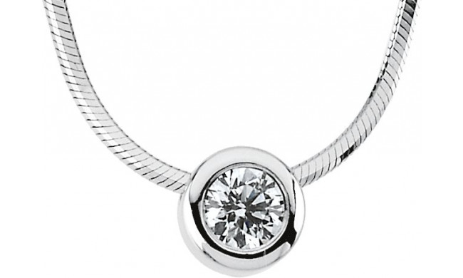 14K White 1/4 CTW Diamond Solitaire 18 Necklace - 61139209640P