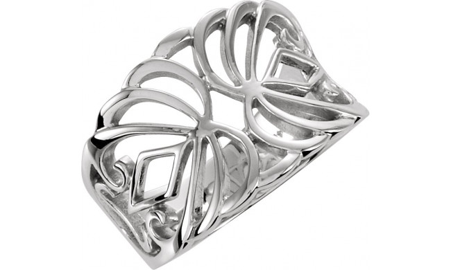 14K White Freeform Ring - 51826343P