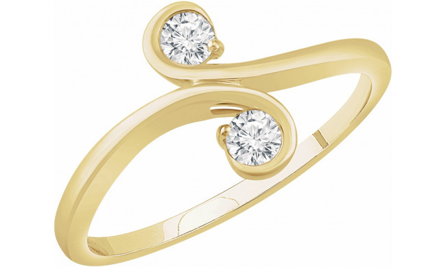 14K Yellow 1/5 CTW Diamond Two-Stone Ring - 65269860001P