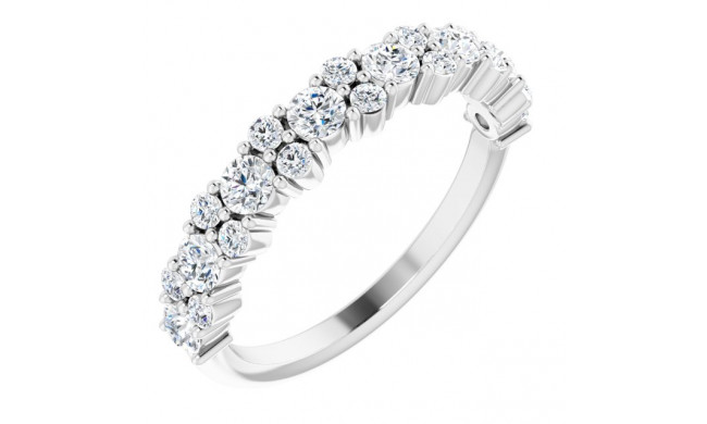 14K White 9/10 CTW Diamond Anniversary Band - 123328600P