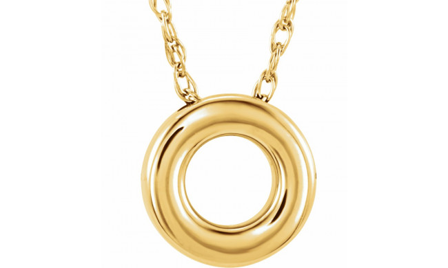 14K Yellow 10 mm Circle 18 Necklace - 863221019P