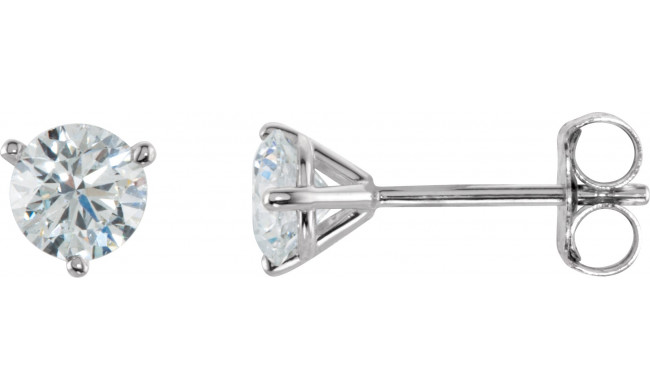 14K White 3/4 CTW Diamond Stud Earrings - 6623360093P