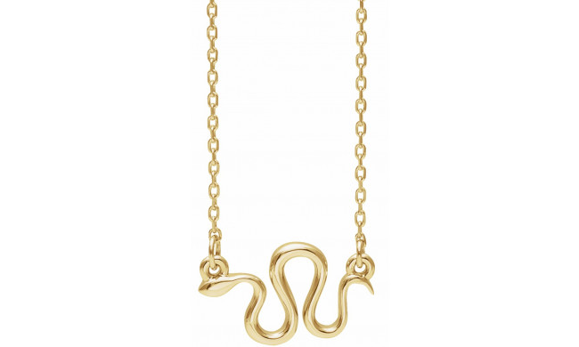 14K Yellow Snake 16-18 Necklace - 86613601P