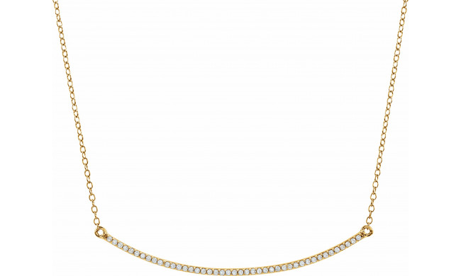 14K Yellow 1/6 CTW Diamond Bar 16-18 Necklace - 65108560000P