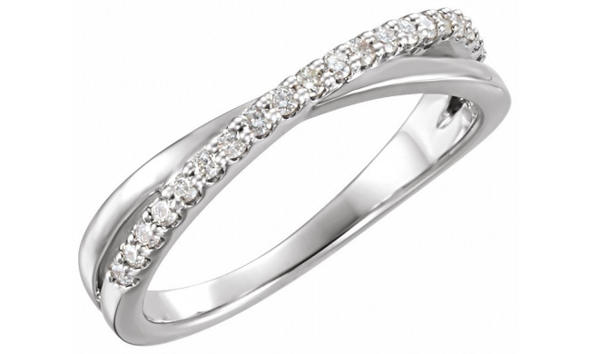 14K White 1/5 CTW Diamond Criss-Cross Ring - 1227736000P