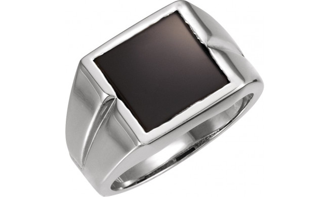 14K White Onyx Ring - 65379100100P