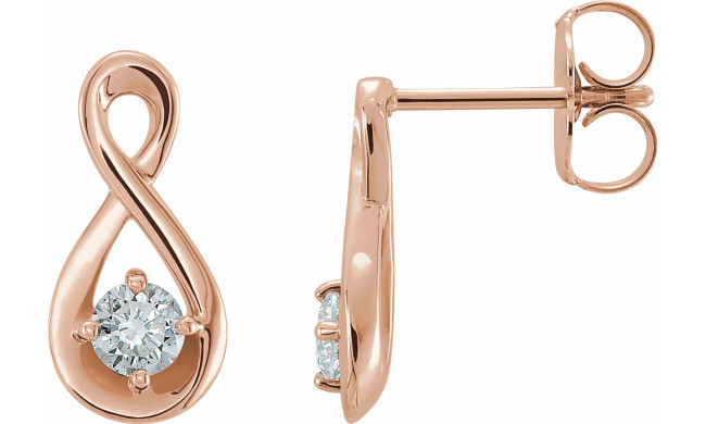 14K Rose 1/5 CTW Diamond Infinity-Inspired Earrings - 86601602P