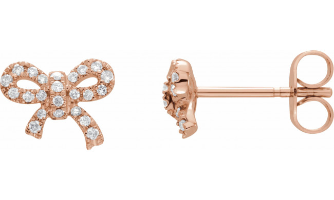 14K Rose 1/5 CTW Diamond Earrings - 65193560001P