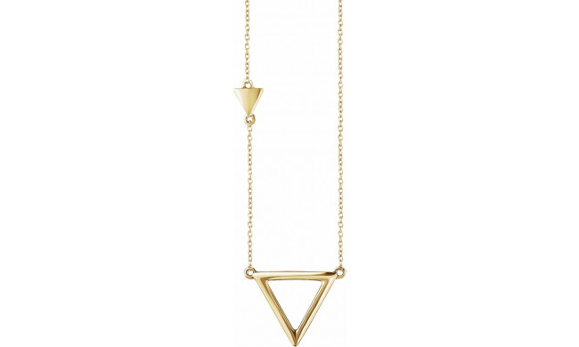 14K Yellow Triangle 18 Necklace - 65239560001P