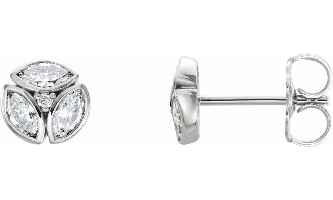 14K White 1/2 CTW Diamond Earrings - 86445600P
