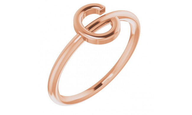 14K Rose Initial C Ring - 51895115P