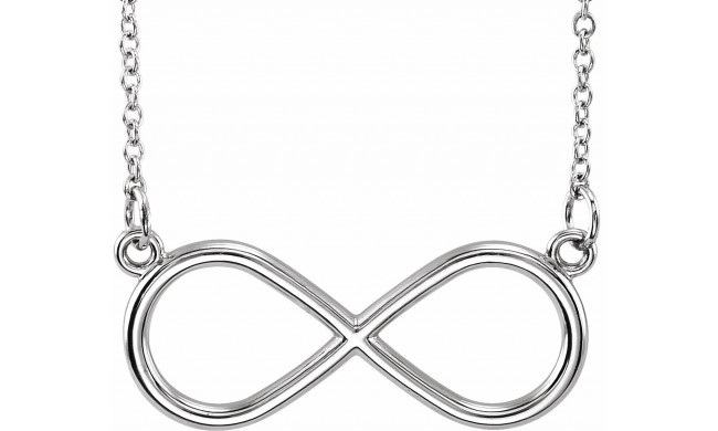 14K White Infinity-Inspired 18 Necklace - 857821002P