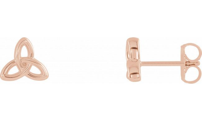 14K Rose Celtic-Inspired Trinity Earrings - R17025602P